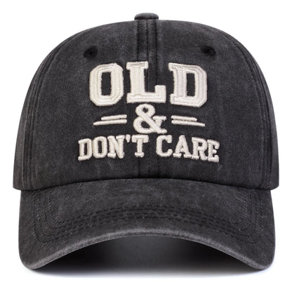 Unisex Old & Don't Care Letter Embroidery Baseball Caps Spring Autumn Sports Cap