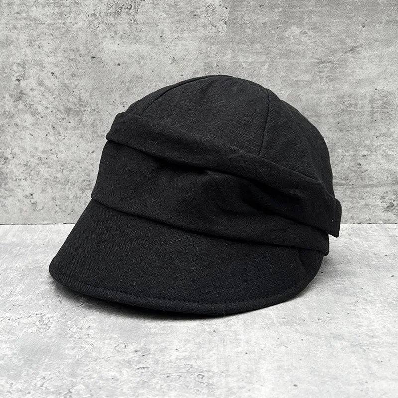 Slouchy Newsboy Cap Linen Summer Cap Casual Women Sun Cap