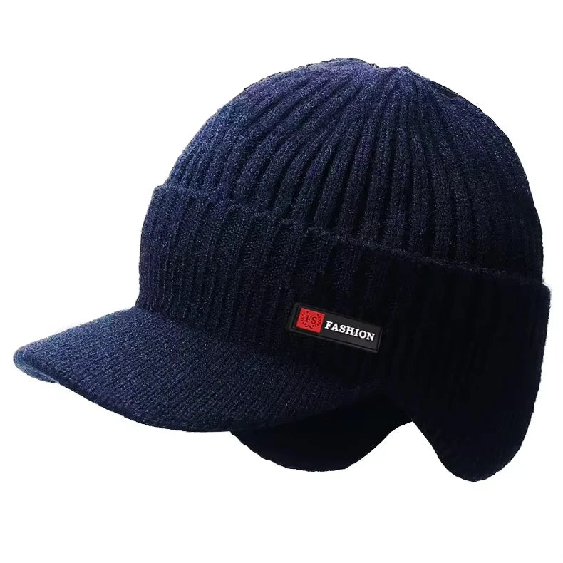 New Winter Men Hat Outdoor Ear Protection Warm Thick