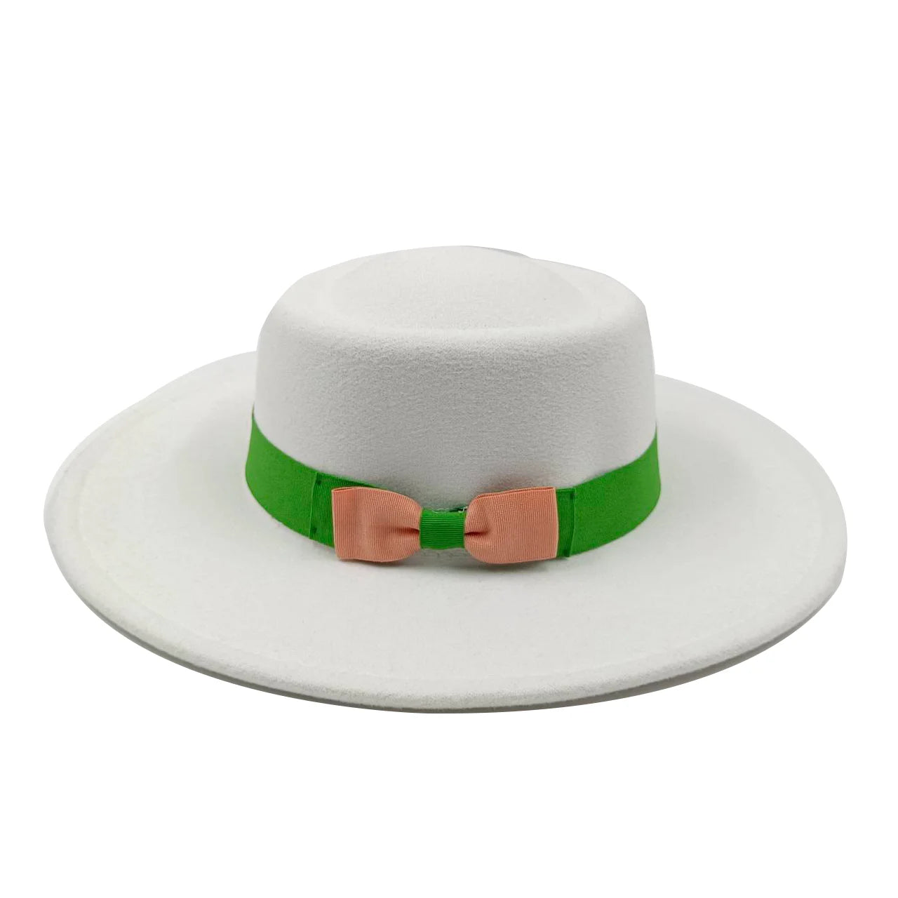 New Oversized Edge Flat Top Hat Retro French Felt Hat