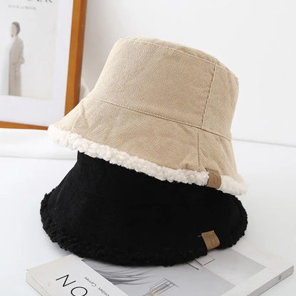 Trendy Lambswool Winter Bucket Hat