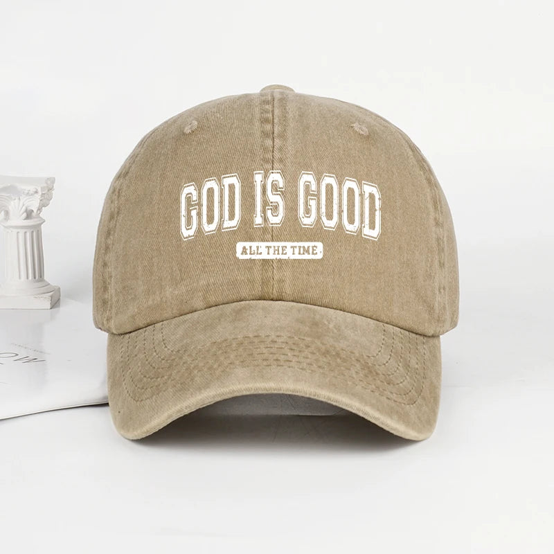 God is Good Washed Baseball Cap Spring/Summer Baseball Cap