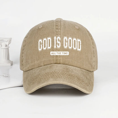 God is Good Washed Baseball Cap Spring/Summer Baseball Cap