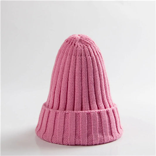 Knitted  Solid Edge Curl Colored Woolen Men's And Women's