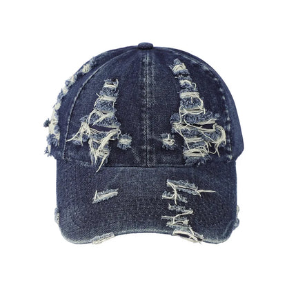 American Retro Washed Denim Distressed Baseball Cap