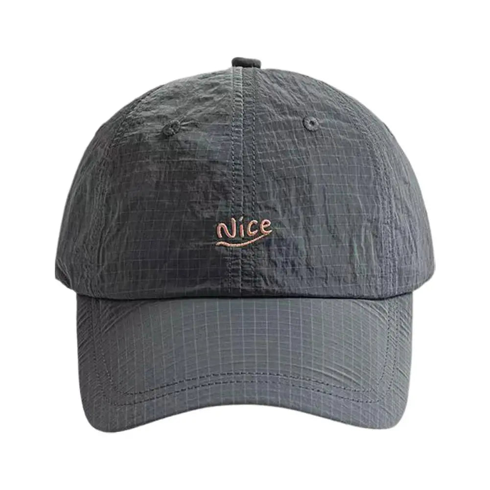 Quick Dry Plaid Baseball Cap Embroidery Plaid Hats