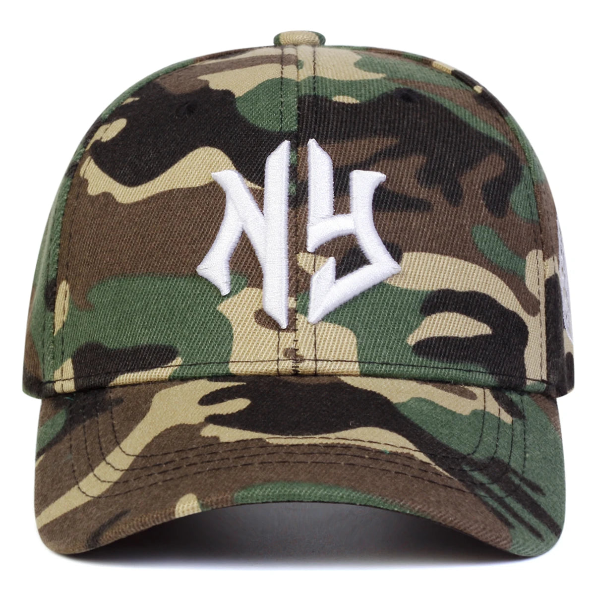 Unisex NY Letter Embroidery Camouflage Baseball Caps
