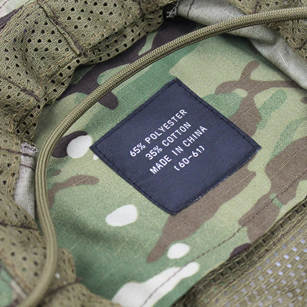 Camouflage Enthusiasts Square Pocket Camo Bonnie Cap US Bucket Benny Hats Fishing