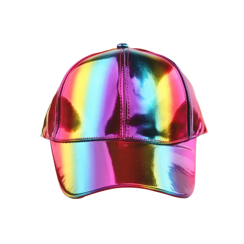 Unisex PU Rainbow Color Changing Baseball Hat