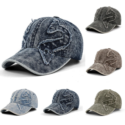 Retro Distressed Patchwork Baseball Cap Outdoor Washed Vintage