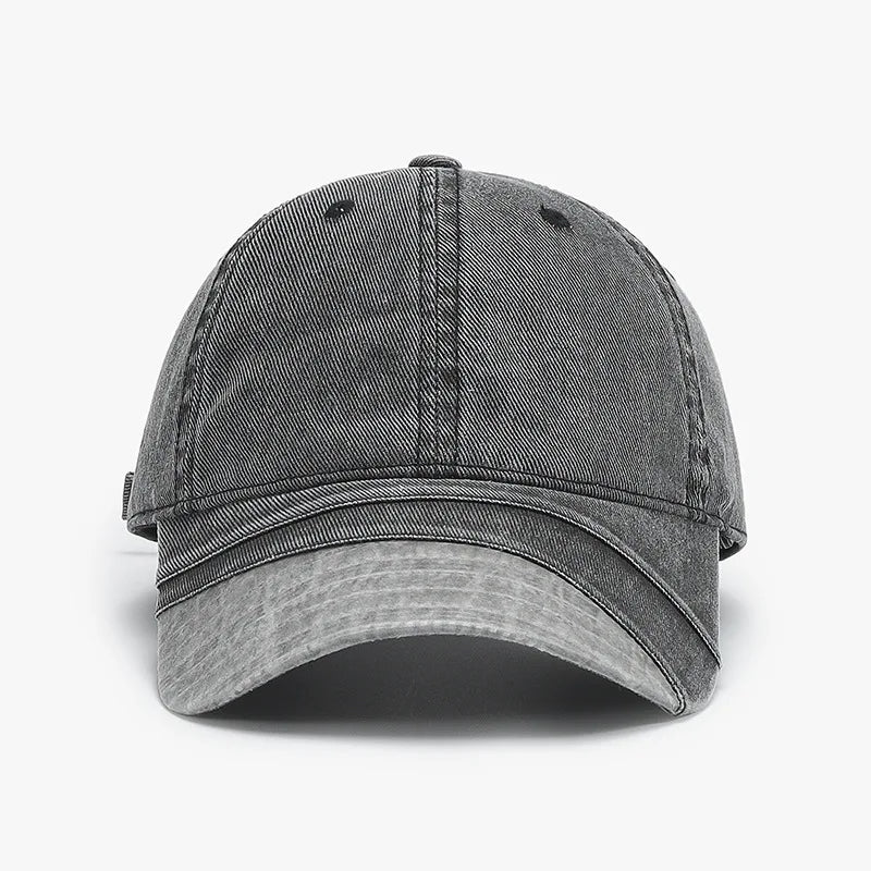Spring Autumn Solid Color Washed Baseball Cap
