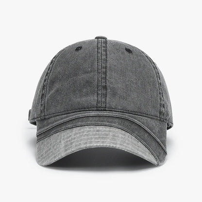 Spring Autumn Solid Color Washed Baseball Cap