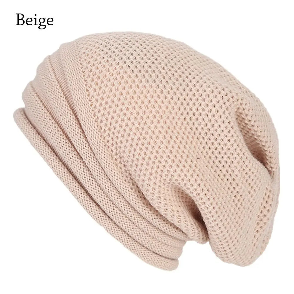 Skiing Slouchy Baggy Winter Hat Beanie Hat Wool Knitted Warm Cap