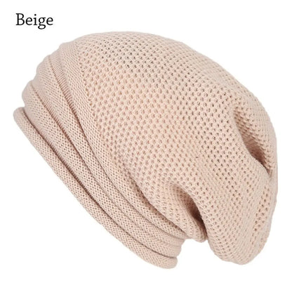 Skiing Slouchy Baggy Winter Hat Beanie Hat Wool Knitted Warm Cap