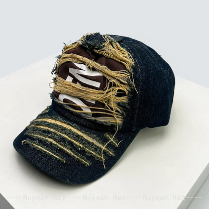 New Men Women American Retro Broken Style Letters Baseball Hats