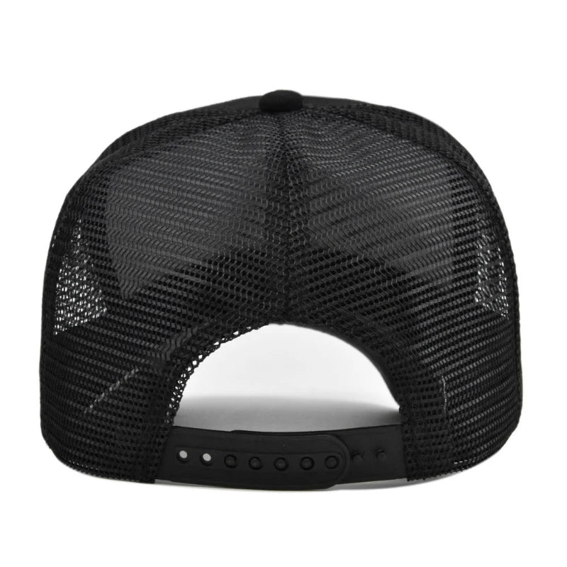Customized Logo Hard Top 5 Panels Mesh Baseball Cap For Men Women