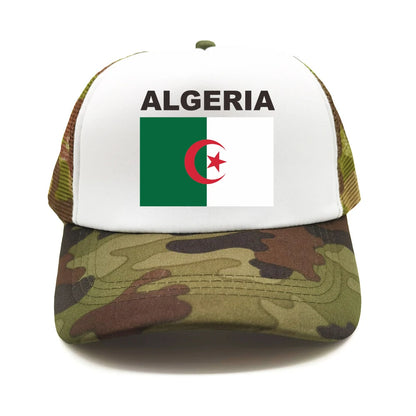Cool Algeria Trucker Cap Men Algeria Flag Hat Baseball Cap