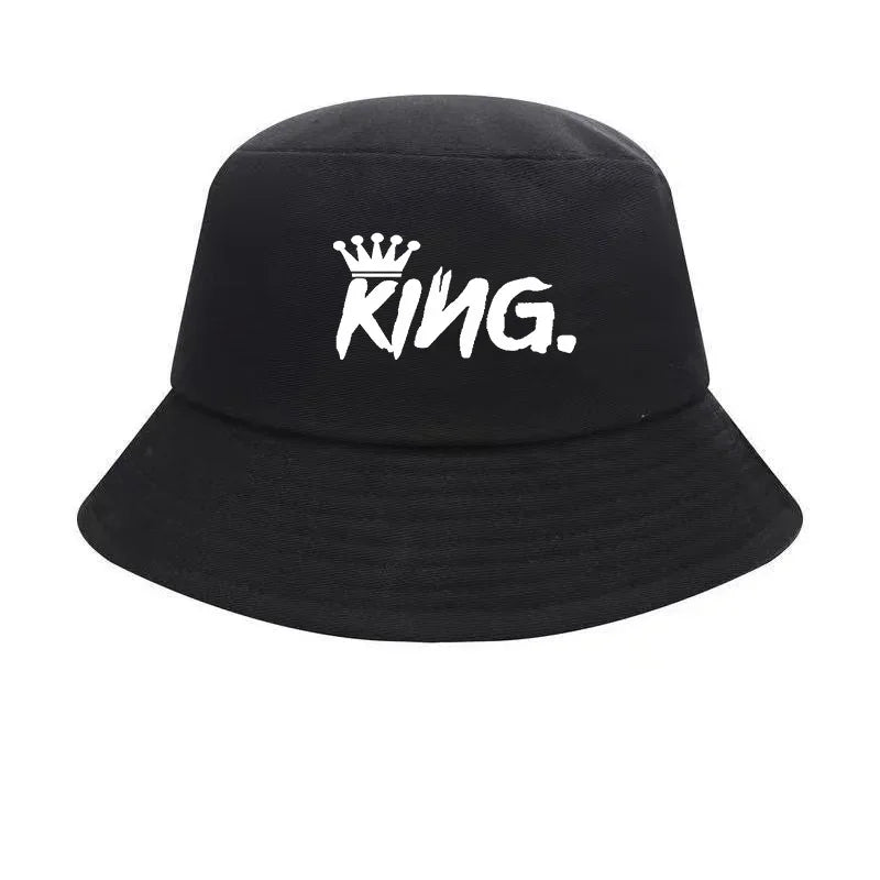 Fashion Fishing Bucket Hat - "King" Print Outdoor Sports Hat