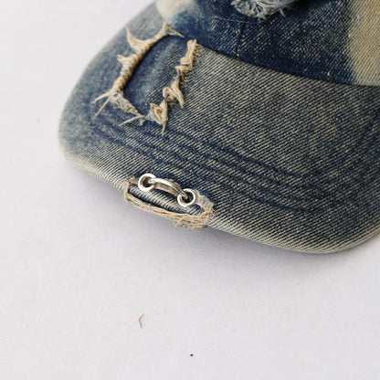 Y2k Wasteland Style Personalized Cowboy Perforated Baseball Cap