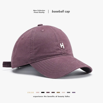 Stylish Letter Embroidered Baseball Cap Sun Protective Breathable Adjustable Hat Unisex Baseball Cap