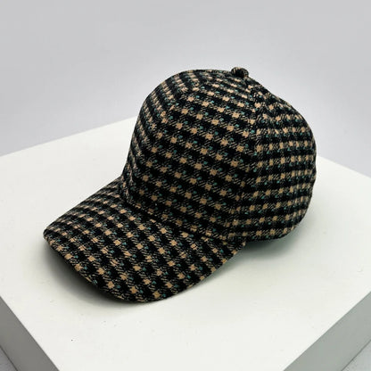 New Men Women Versatile Color Block Woolen Cloth Baseball Caps