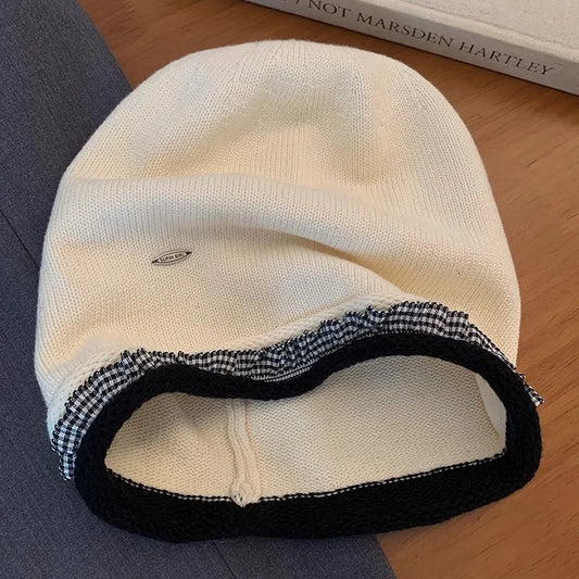 Retro Laid-Back Knitted Hat Hugger Toque Cap