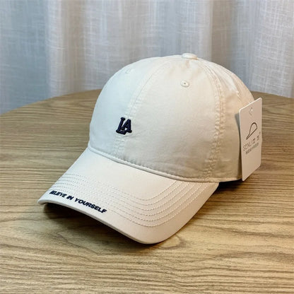 Korean Style Simple Letter Embroidered Baseball Cap