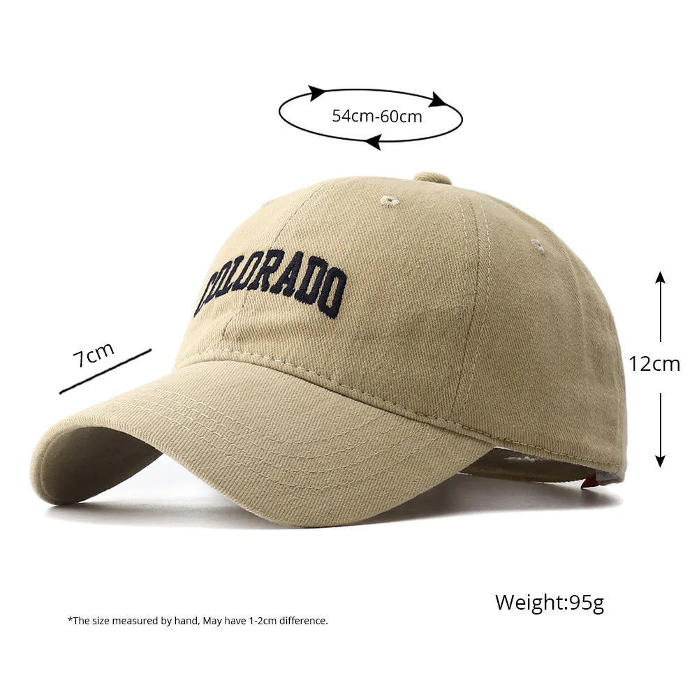 New Colorado Letter Embroidered Baseball Hat