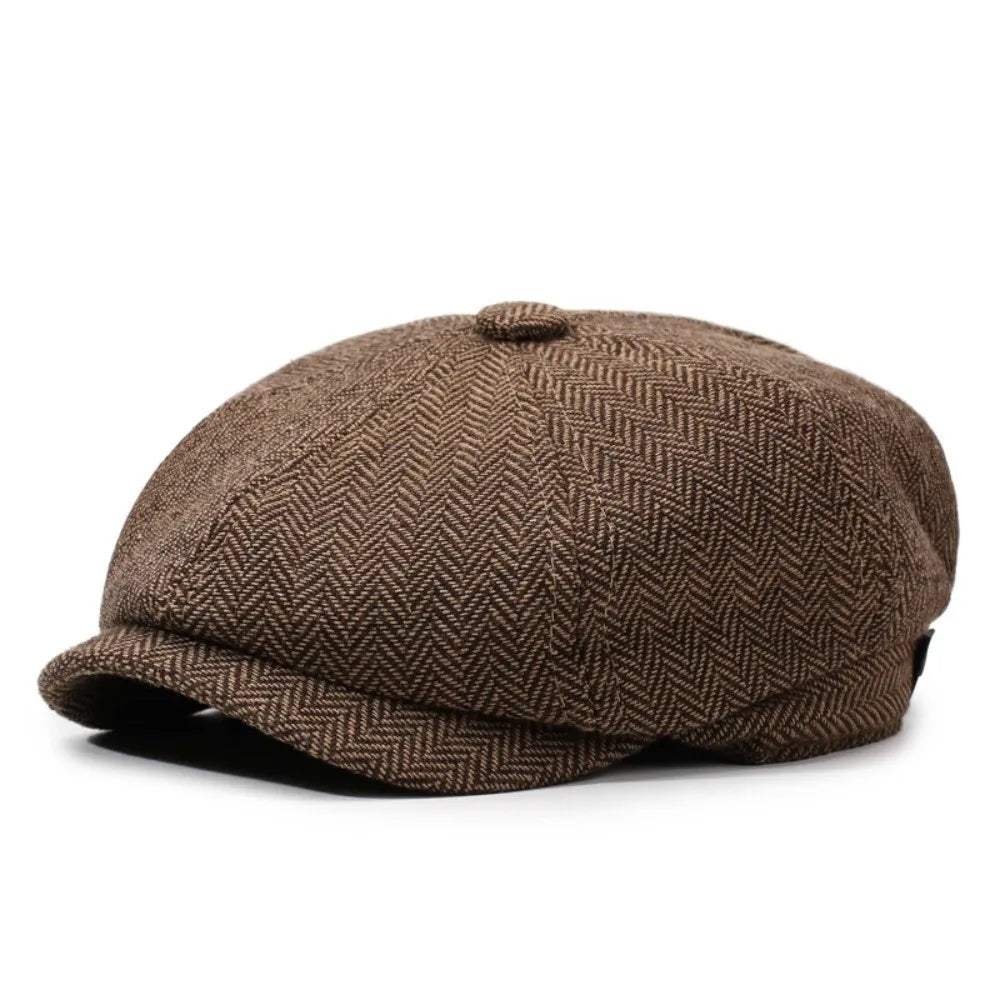 Autumn Winter Casual Men Newsboy Hat