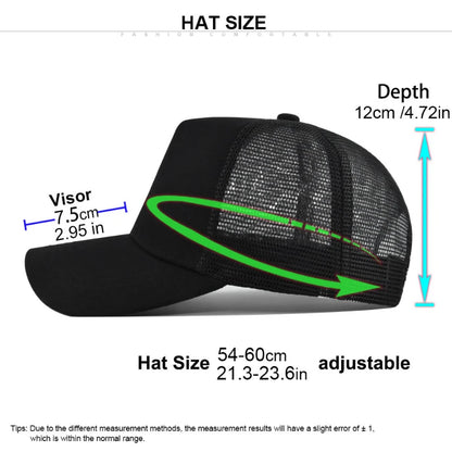 Customized Logo Hard Top 5 Panels Mesh Baseball Cap For Men Women