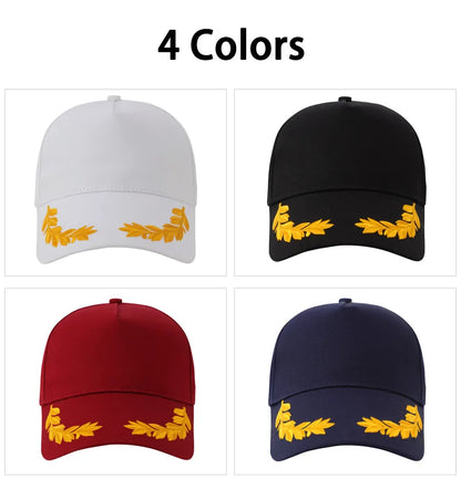 Customized Logo Printed Men Baseball Cap Casual Cap Wheat Ear Solid Color Snap Cap Sports Cap