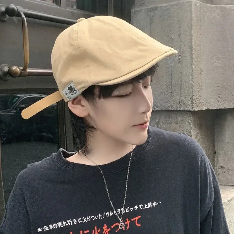Cotton Peaky Baseball Caps For Men Hats Berets British Western Style Ivy Cap