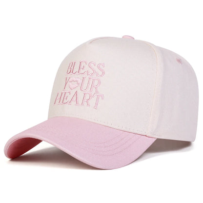 Unisex Bless Your Heart Letter Embroidery Baseball Caps Spring and Autumn