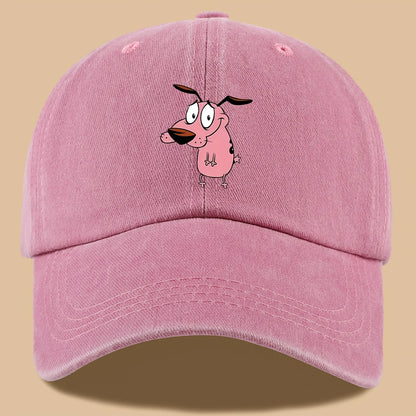1pc Women's Cute Puppy Printed Baseball Cap with Curved Brim for Outdoor Shading Gift
