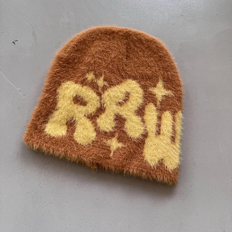 New Ins Popular Unisex Autumn Funny Hat Mink Fur Winter Women's Cap