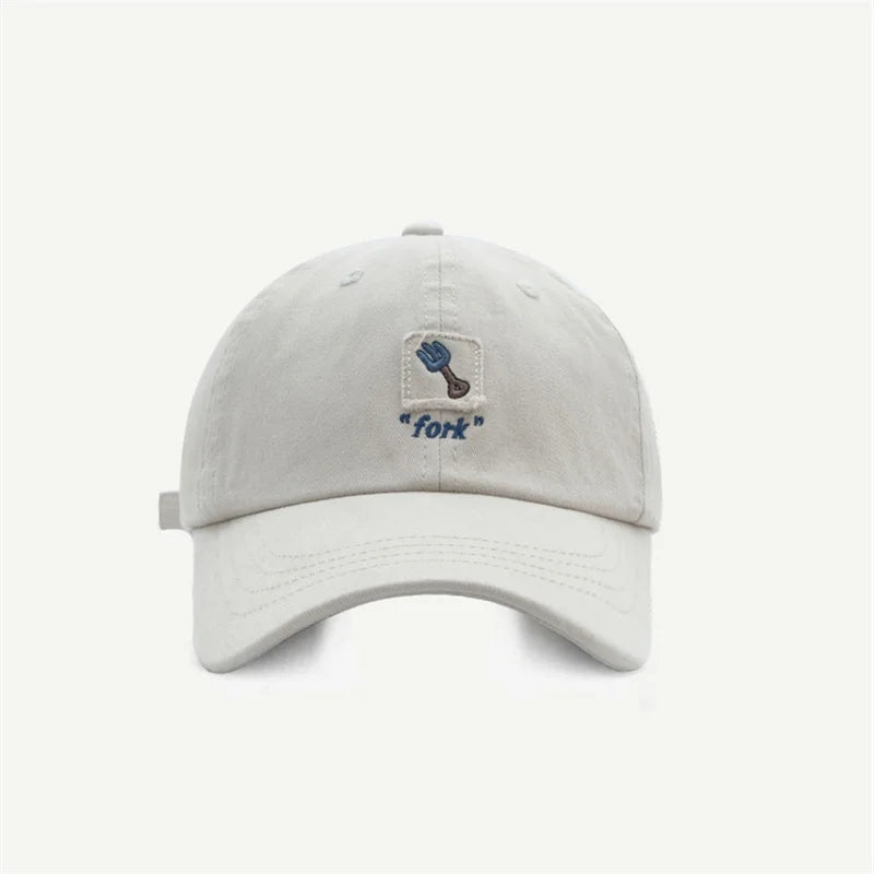 Women's Men's Cartoon Label Embroidery Baseball Cap Fashion Solid Color Dad Hat
