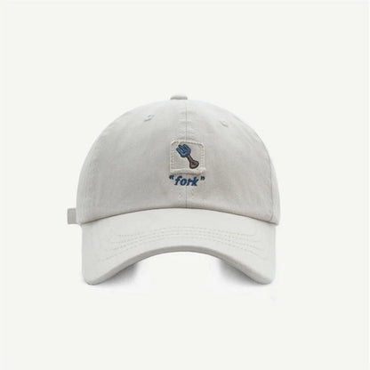 Women's Men's Cartoon Label Embroidery Baseball Cap Fashion Solid Color Dad Hat
