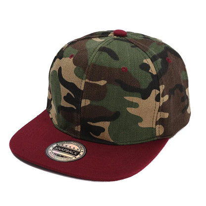 Color-Blocked Flat-Brim Baseball Cap Versatile Sunshade And Sun Protection Hat