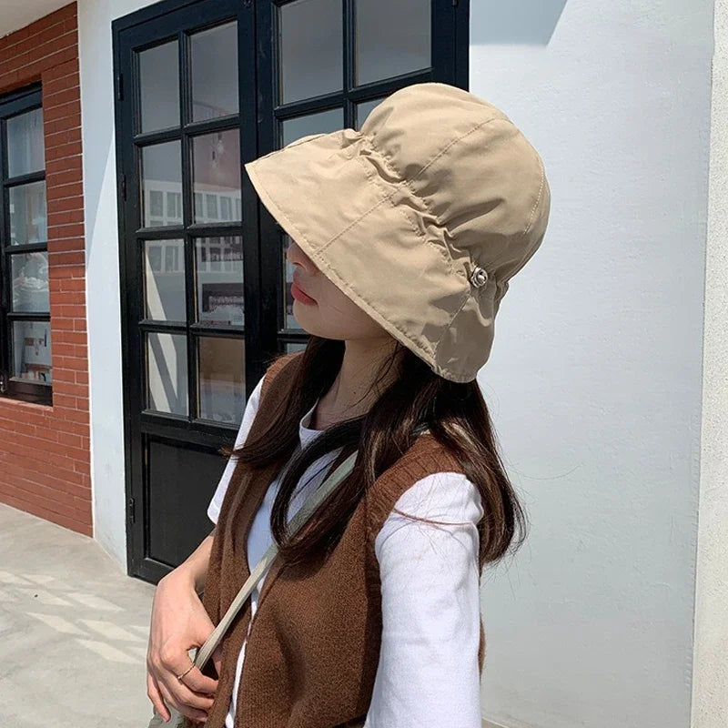 Solid Color Summer Women Bucket Hats
