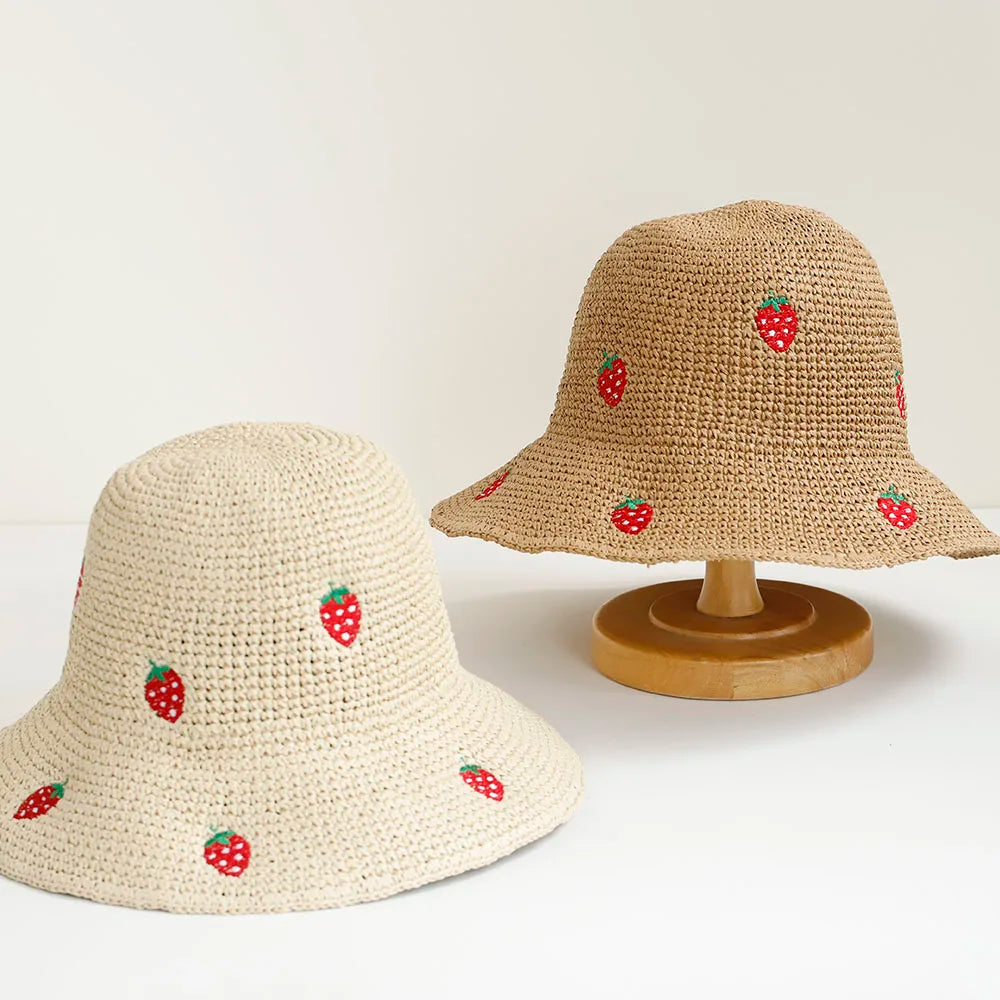 2026 New Handmade High Quality Simple Strawberry Sun Hat