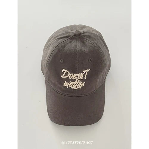 Hat Women's Autumn Washed Cotton Peaked Cap Men