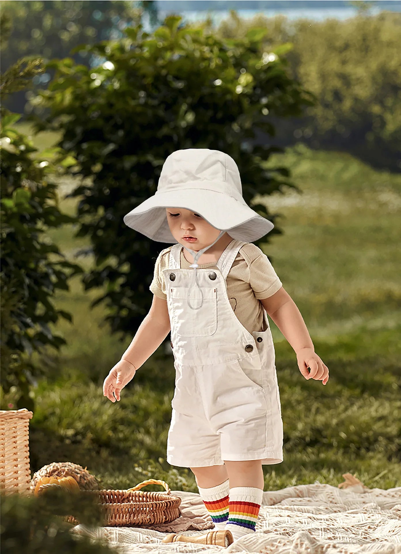 Summer Big Brim Sun Hat For Child Soft Breathable Basin Cap