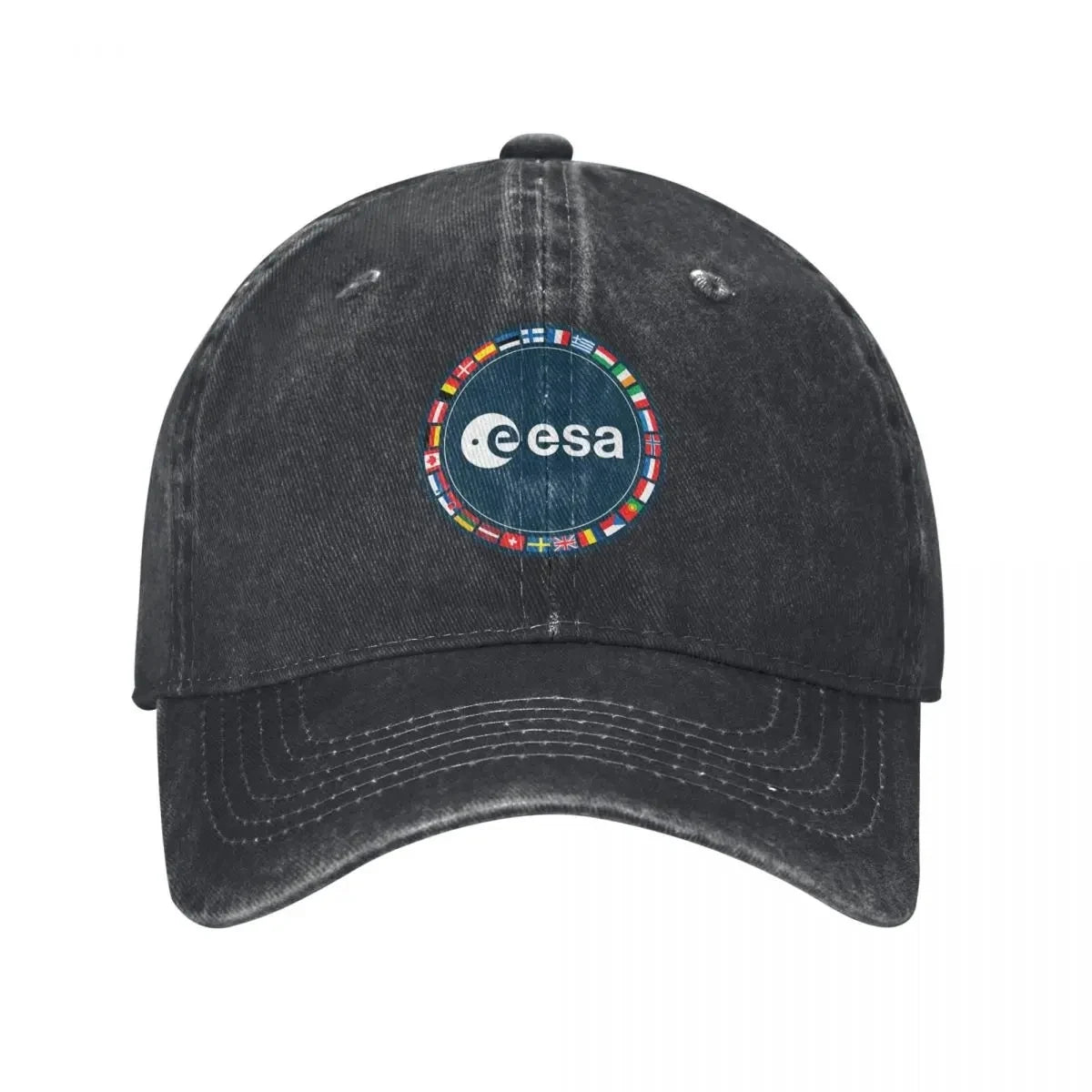Vintage Esa European Space Agency Baseball Caps Unisex Distressed Denim Snapback Cap
