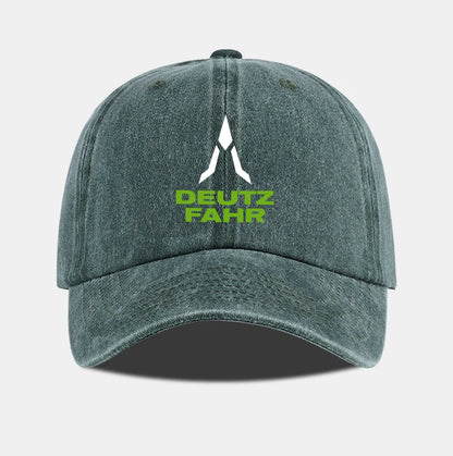 Deutz Farm Logo Printed Washed Baseball Cap Soft Comfortable Breathable Adjustable Retro Farm Style