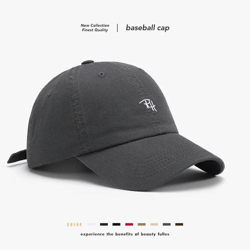 Soft Top Embroidered Letter Men's Breathable Sun Shading Baseball Cap For Outdoor Travel Duckbill Cap