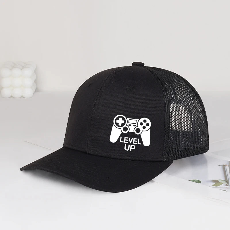 Gaming Controller “Level Up” Printed Baseball Cap