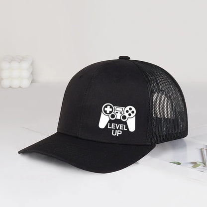 Gaming Controller “Level Up” Printed Baseball Cap