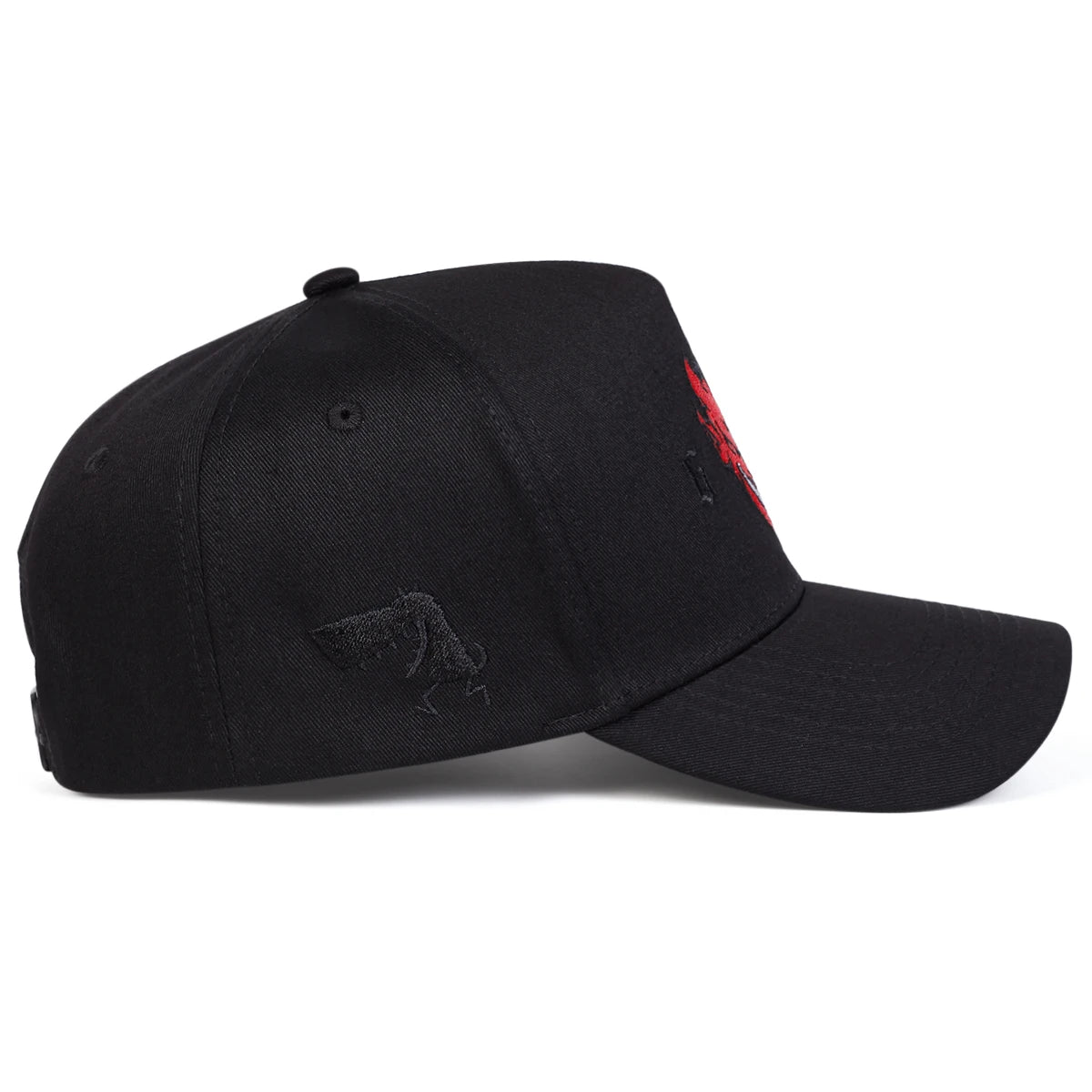 Unisex Red Face Grimace Embroidery Baseball Caps Spring Autumn