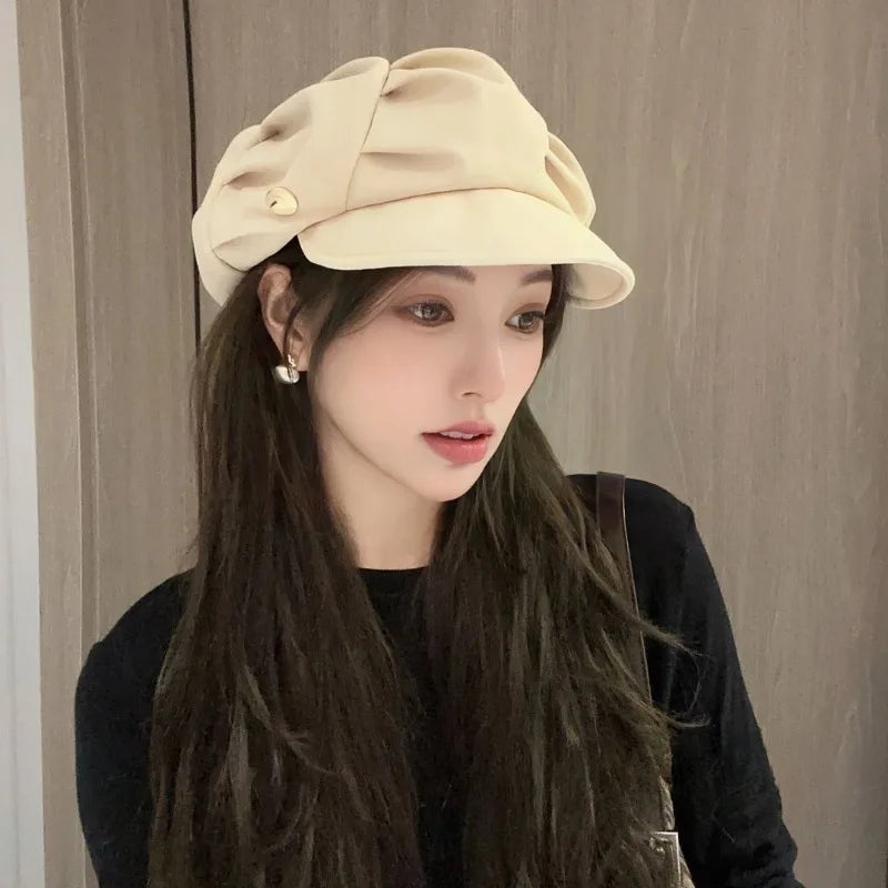 Winter Warm Women’s Beret Cap Windproof Insulation Blend Retro