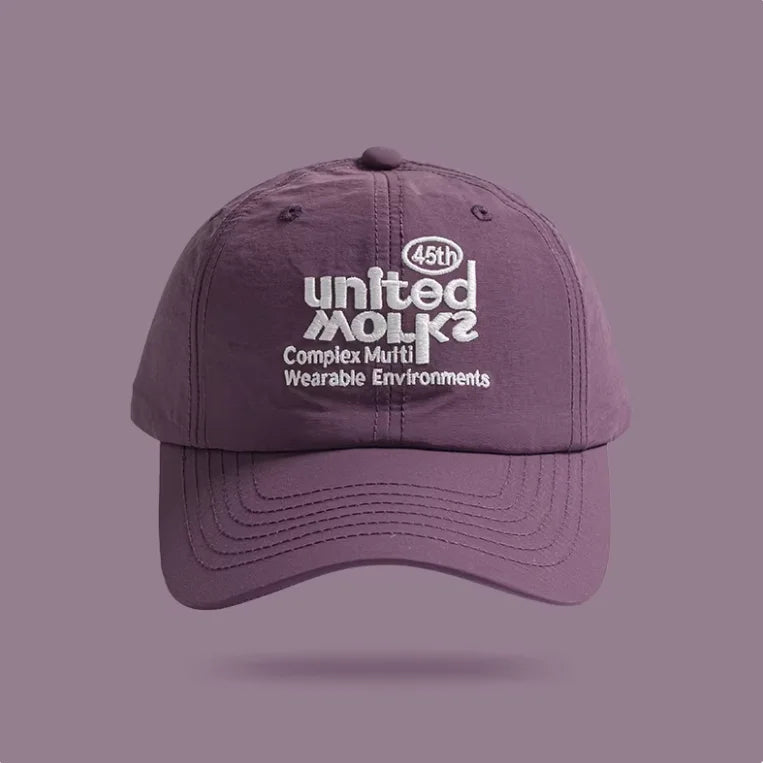 Letter Design Quick Dry Face Slimming Baseball Cap